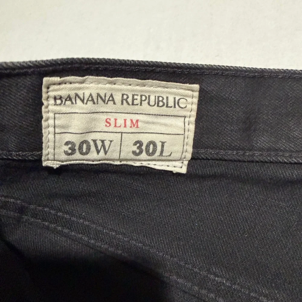 Banana Republic Men's Slim Black‎ Denim Jeans 30x30 #642